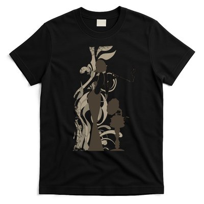 Vintage Lady Smoking Record Player T-Shirt