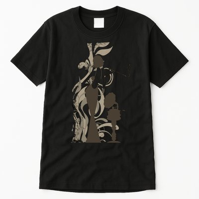 Vintage Lady Smoking Record Player Tall T-Shirt