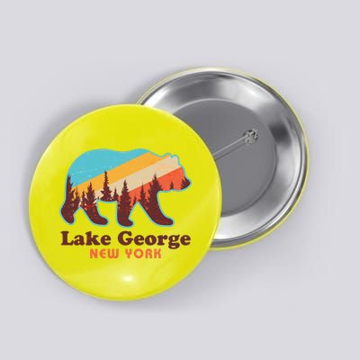 Vintage Lake George New York Forest Bear Button