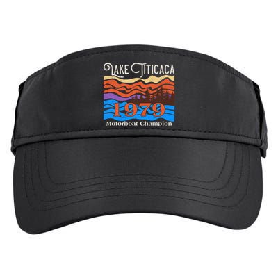 Vintage Lake Titicaca 1979 Motorboat Champion Adult Drive Performance Visor