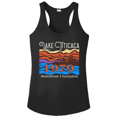 Vintage Lake Titicaca 1979 Motorboat Champion Ladies PosiCharge Competitor Racerback Tank