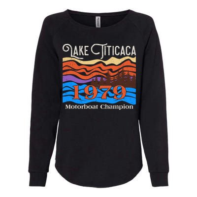 Vintage Lake Titicaca 1979 Motorboat Champion Womens California Wash Sweatshirt