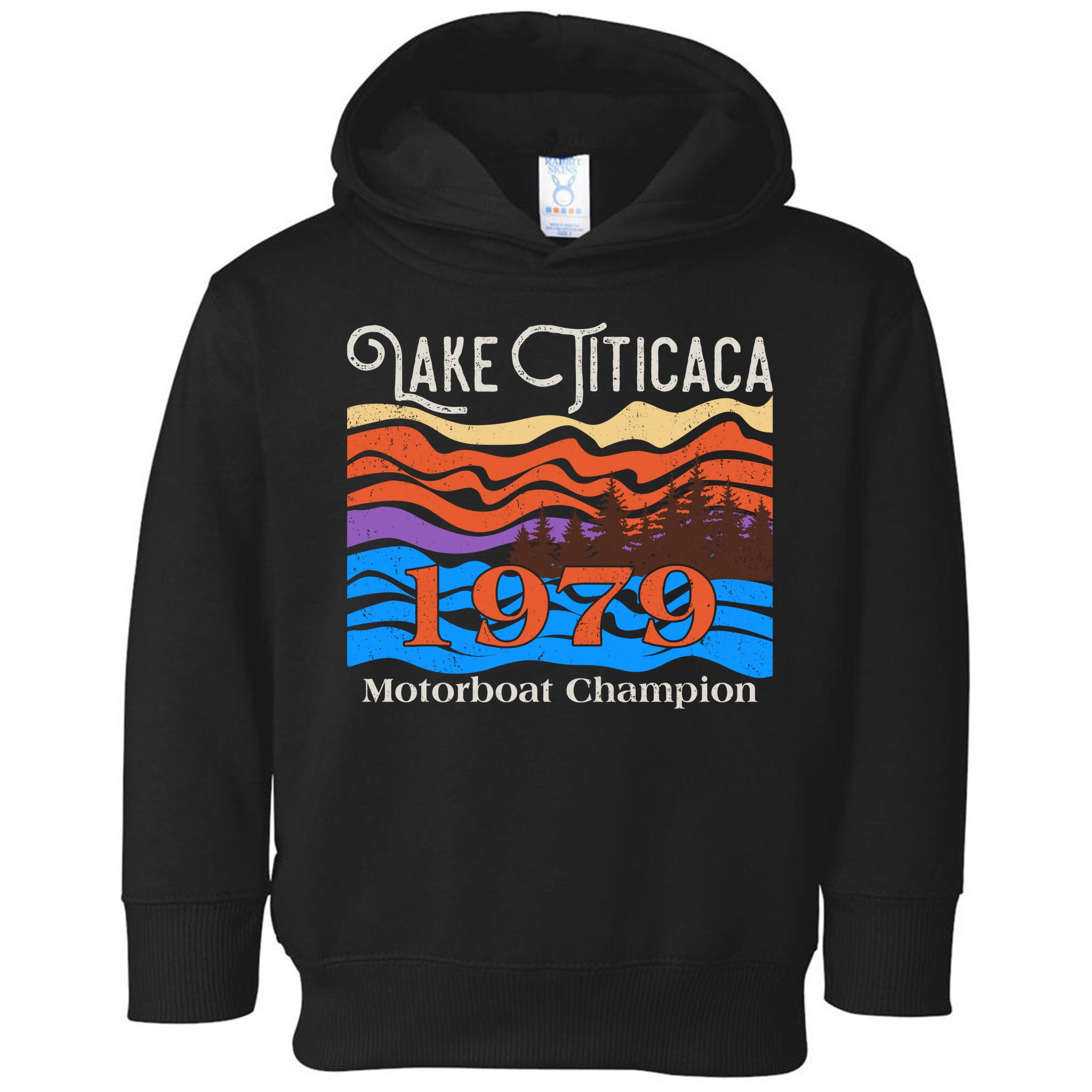Vintage Lake Titicaca 1979 Motorboat Champion Toddler Hoodie
