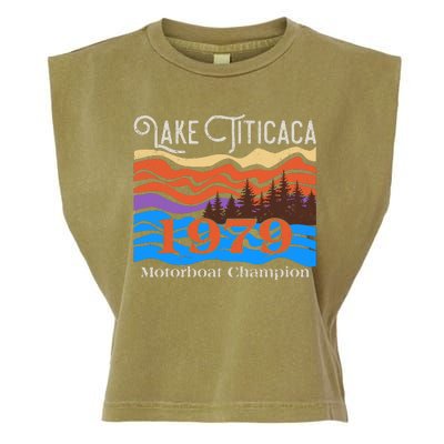 Vintage Lake Titicaca 1979 Motorboat Champion Garment-Dyed Women's Muscle Tee