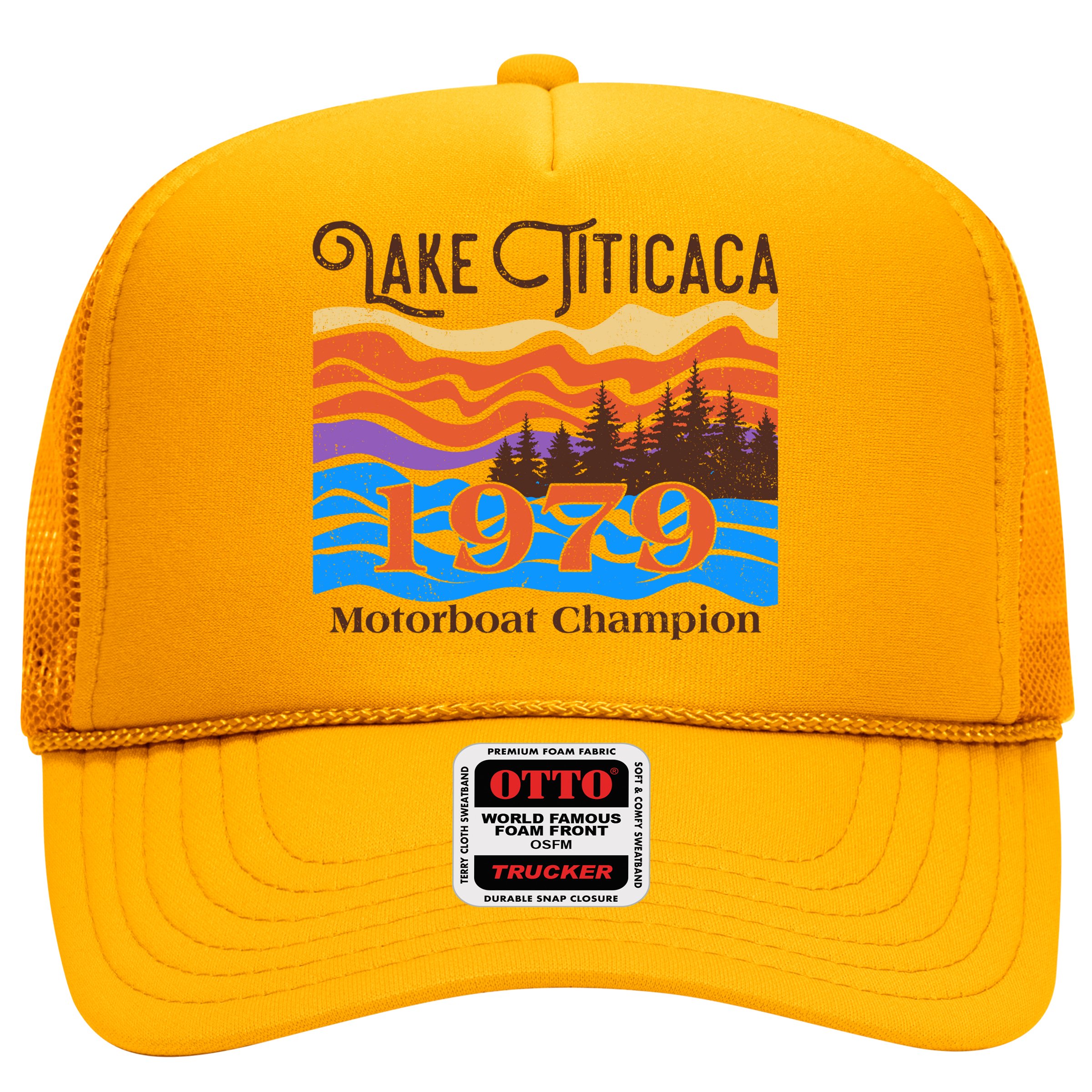 Vintage Lake Titicaca 1979 Motorboat Champion Hat