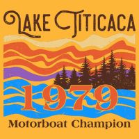 Vintage Lake Titicaca 1979 Motorboat Champion Kids Long Sleeve Shirt