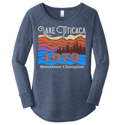 Vintage Lake Titicaca 1979 Motorboat Champion Women's Perfect Tri Tunic Long Sleeve Shirt