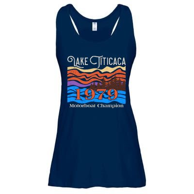 Vintage Lake Titicaca 1979 Motorboat Champion Ladies Essential Flowy Tank