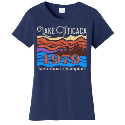 Vintage Lake Titicaca 1979 Motorboat Champion Women's T-Shirt