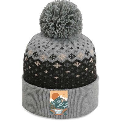 Vintage Landscape The Baniff Cuffed Pom Beanie