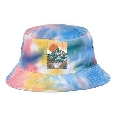 Vintage Landscape Tie Dye Newport Bucket Hat