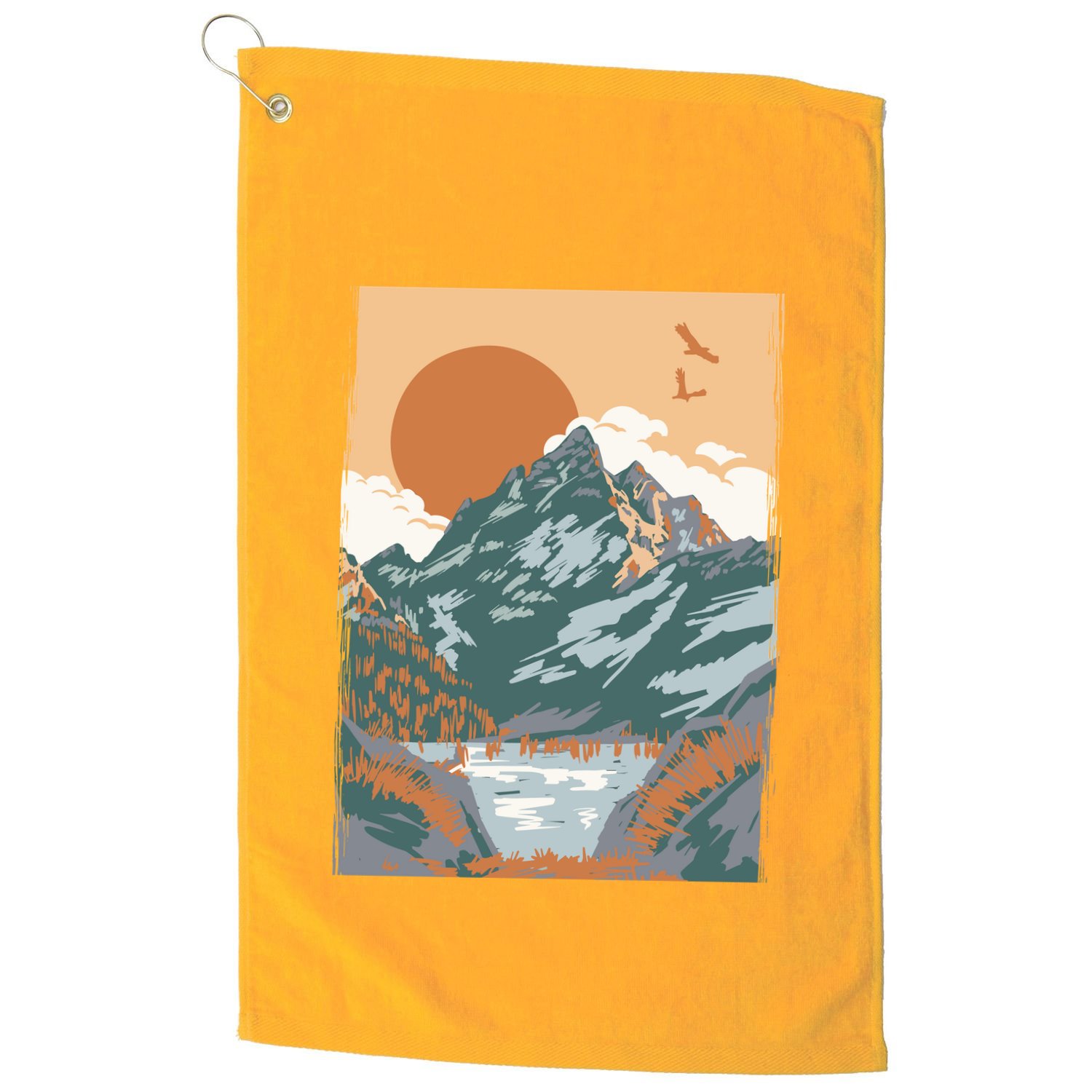 Vintage Landscape Golf Towel
