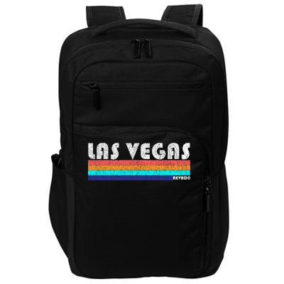 Vintage Las Vegas Nevada Stripe Logo Impact Tech Backpack