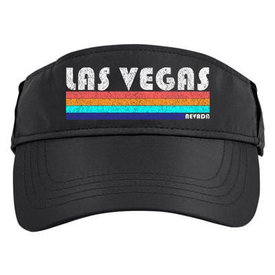 Vintage Las Vegas Nevada Stripe Logo Adult Drive Performance Visor