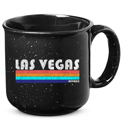 Vintage Las Vegas Nevada Stripe Logo 15oz Campfire Ceramic Mug