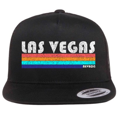 Vintage Las Vegas Nevada Stripe Logo Flatbill Hat
