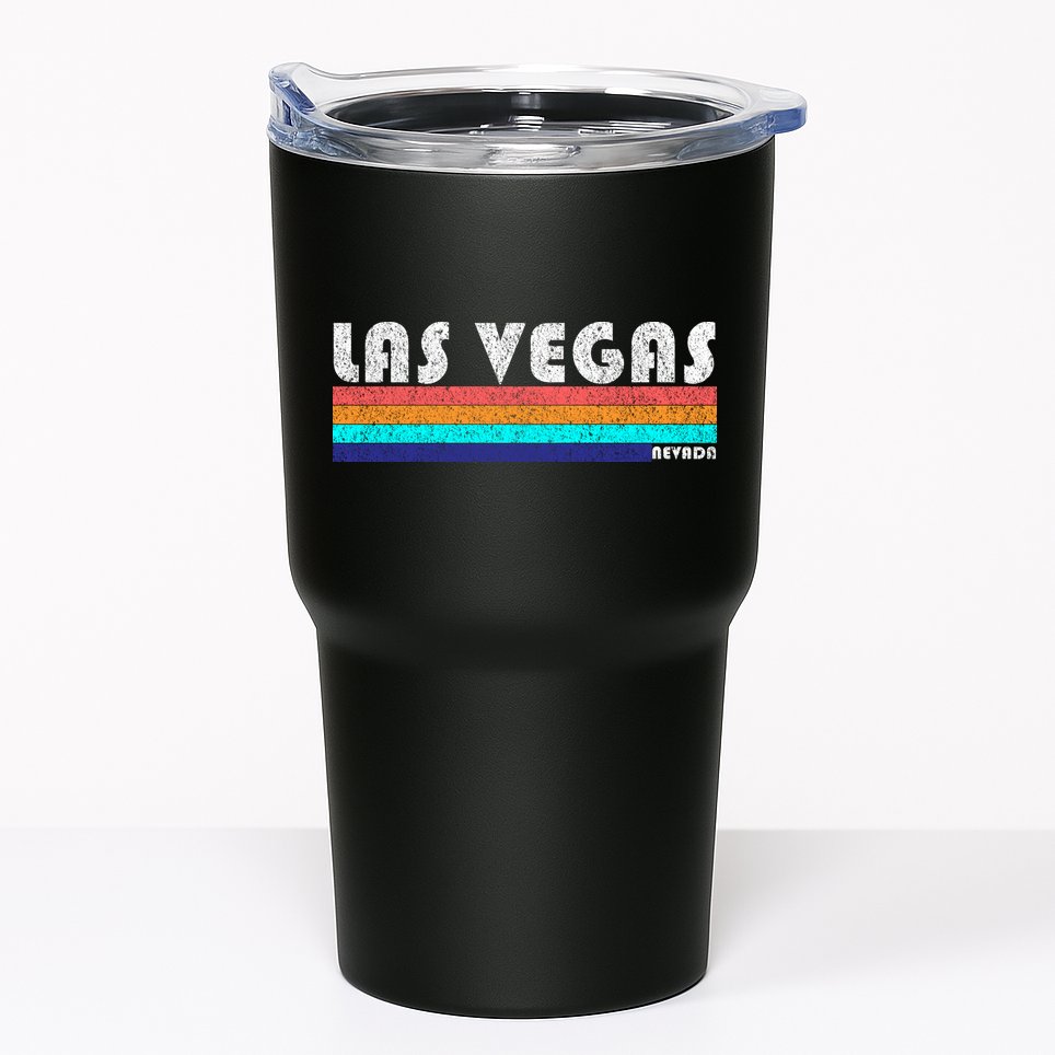 Vintage Las Vegas Nevada Stripe Logo Tumbler