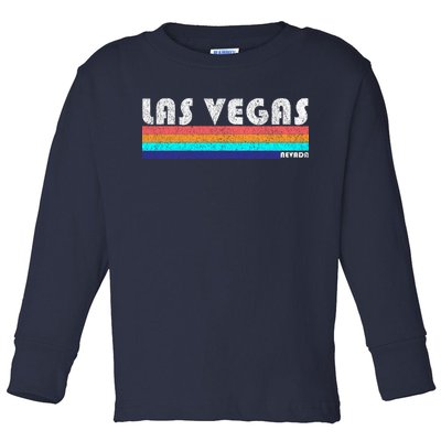 Vintage Las Vegas Nevada Stripe Logo Toddler Long Sleeve Shirt