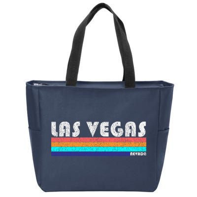 Vintage Las Vegas Nevada Stripe Logo Zip Tote Bag