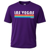 Vintage Las Vegas Nevada Stripe Logo Cooling Performance Crew T-Shirt