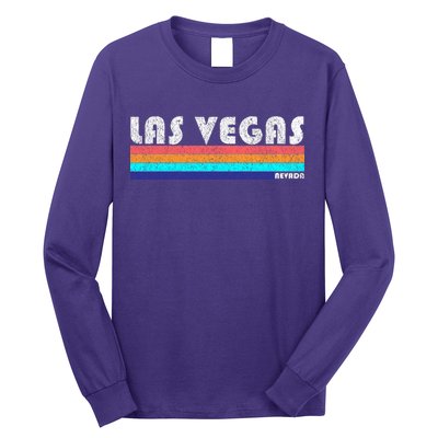 Vintage Las Vegas Nevada Stripe Logo Long Sleeve Shirt