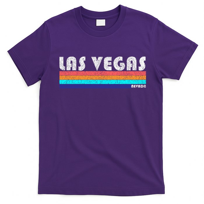 Vintage Las Vegas Nevada Stripe Logo T-Shirt