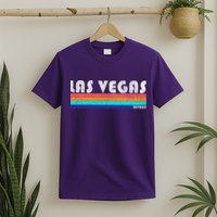 Vintage Las Vegas Nevada Stripe Logo T-Shirt