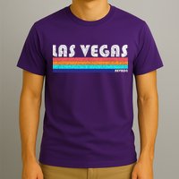 Vintage Las Vegas Nevada Stripe Logo T-Shirt