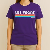 Vintage Las Vegas Nevada Stripe Logo T-Shirt