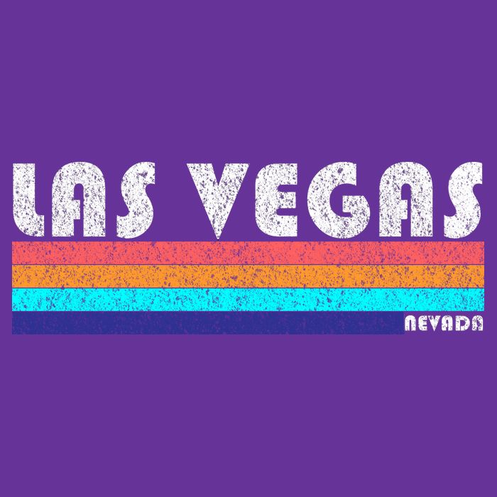 Vintage Las Vegas Nevada Stripe Logo T-Shirt