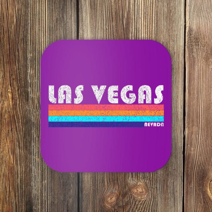 Vintage Las Vegas Nevada Stripe Logo Coaster