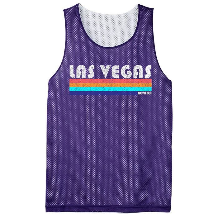 Vintage Las Vegas Nevada Stripe Logo Mesh Reversible Basketball Jersey Tank