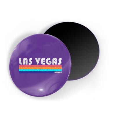 Vintage Las Vegas Nevada Stripe Logo Magnet