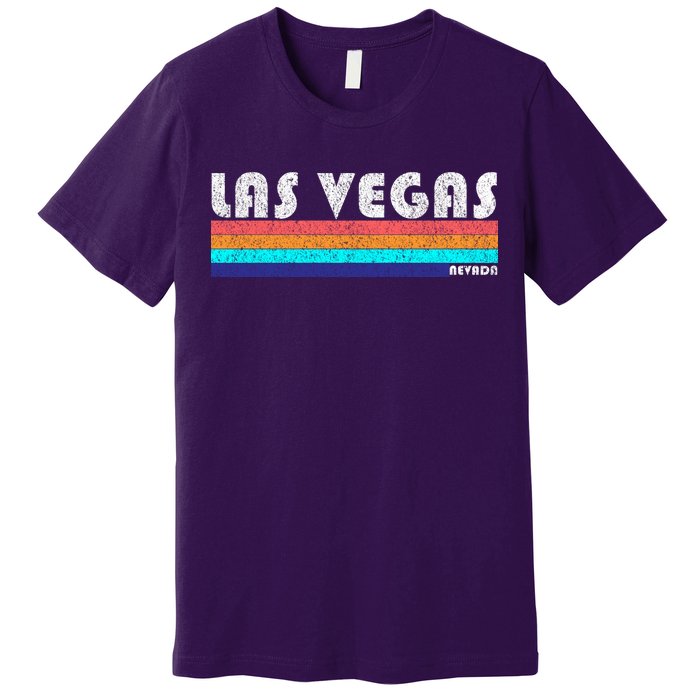 Vintage Las Vegas Nevada Stripe Logo Premium T-Shirt