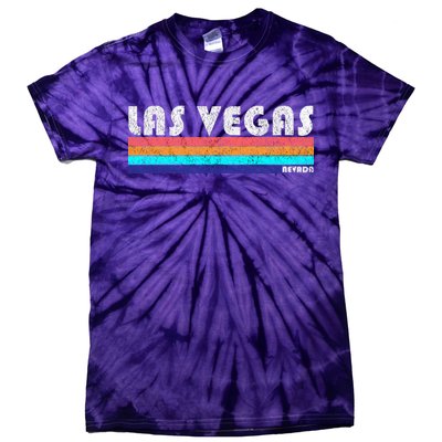 Vintage Las Vegas Nevada Stripe Logo Tie-Dye T-Shirt