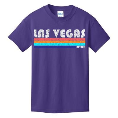 Vintage Las Vegas Nevada Stripe Logo Kids T-Shirt