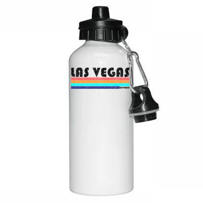 Vintage Las Vegas Nevada Stripe Logo Aluminum Water Bottle