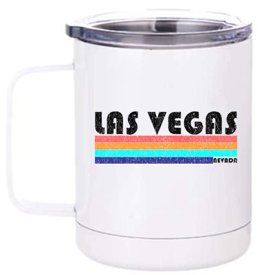 Vintage Las Vegas Nevada Stripe Logo 12 oz Stainless Steel Tumbler Cup