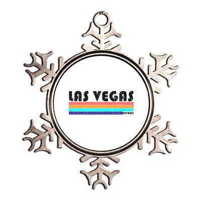 Vintage Las Vegas Nevada Stripe Logo Metallic Star Ornament