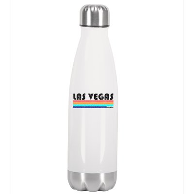 Vintage Las Vegas Nevada Stripe Logo Stainless Steel Insulated Water Bottle