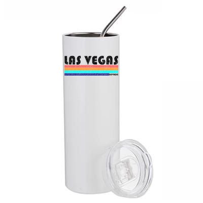 Vintage Las Vegas Nevada Stripe Logo Stainless Steel Tumbler