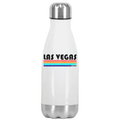 Vintage Las Vegas Nevada Stripe Logo Stainless Steel Insulated Water Bottle