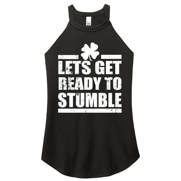 Vintage Let's Get Ready To Stumble Irish Women's Perfect Tri Rocker Tank