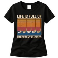 Vintage Life Is Full Of Important Choices Golfing Womens T-Shirt