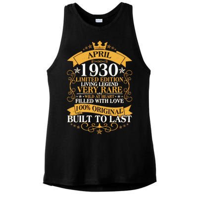 Vintage Limited Edition April 1930 Birthday Ladies PosiCharge Tri-Blend Wicking Tank