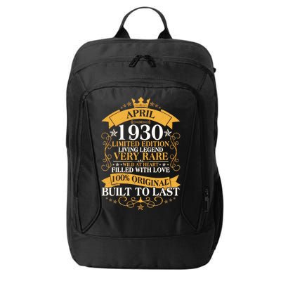 Vintage Limited Edition April 1930 Birthday City Backpack