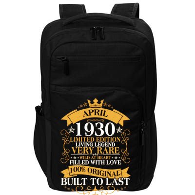 Vintage Limited Edition April 1930 Birthday Impact Tech Backpack