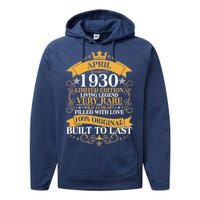 Vintage Limited Edition April 1930 Birthday Performance Fleece Hoodie