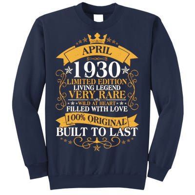 Vintage Limited Edition April 1930 Birthday Sweatshirt