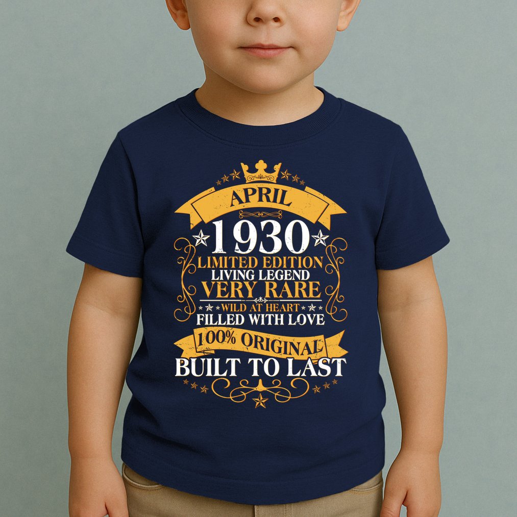 Vintage Limited Edition April 1930 Birthday Toddler T-Shirt